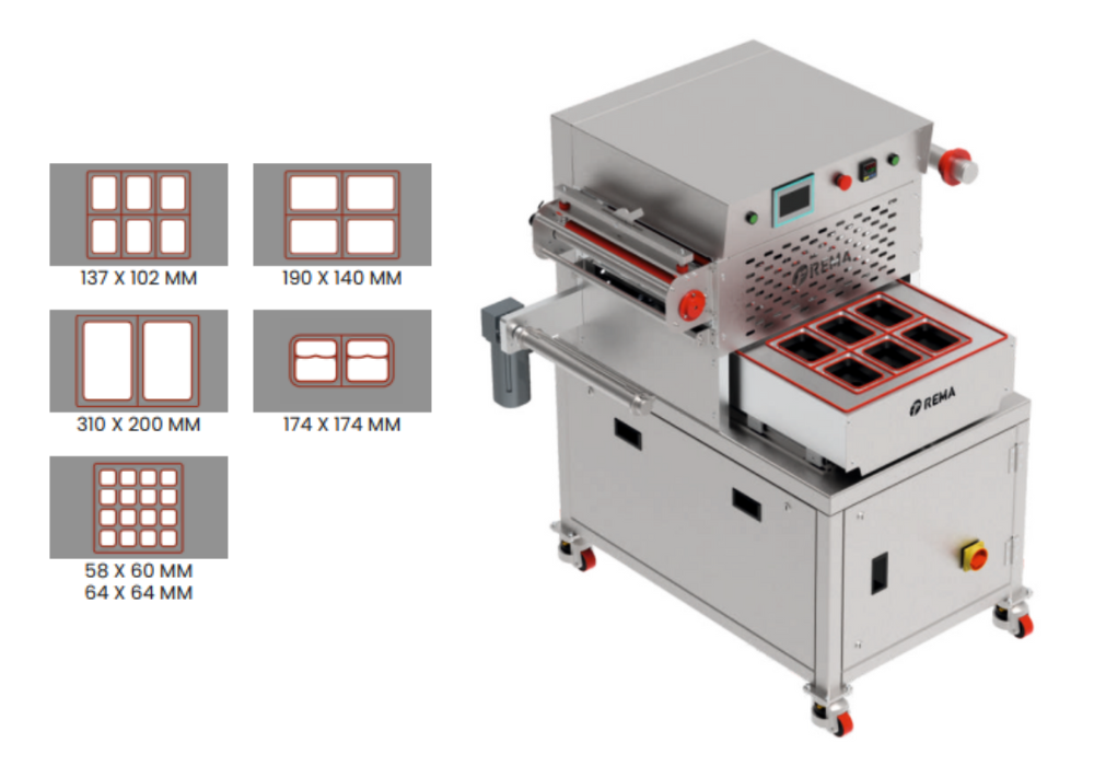 Semi Automatic MAP (Vacuum + Gas) Tray/Cup Sealing Machine