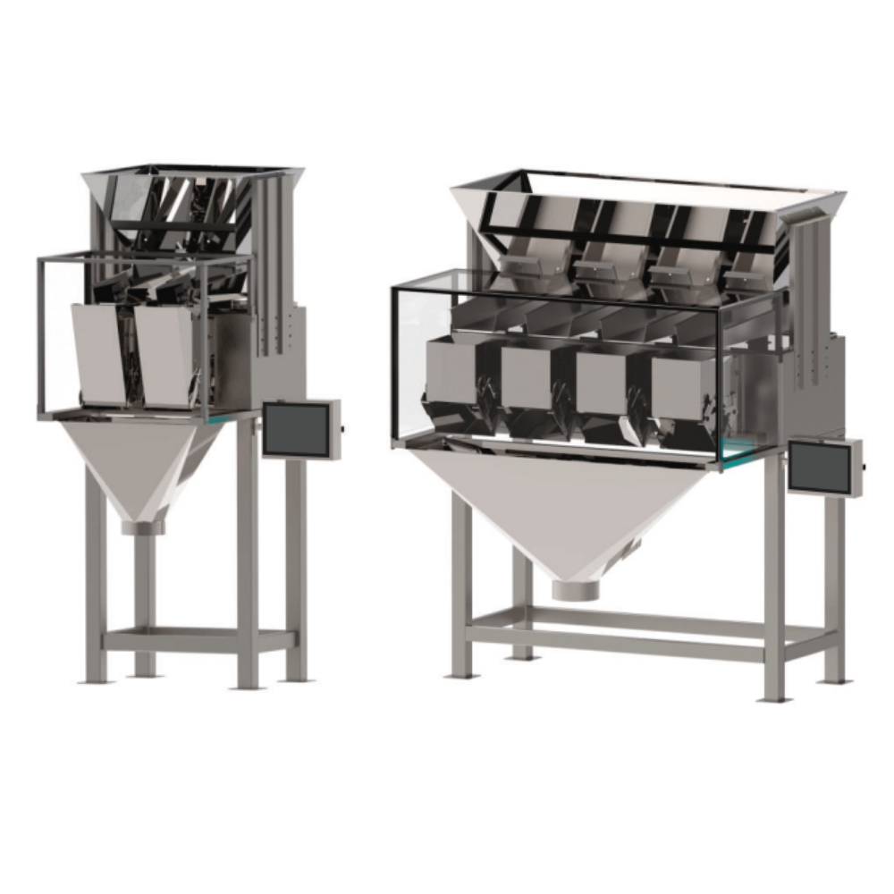 2/4 head linear weighing filling machine
