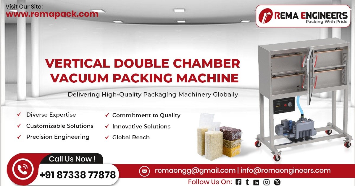 Vertical Double Chamber Vacuum Packing Machine in Gujarat