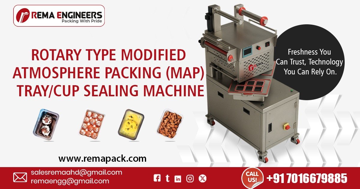 Rotary MAP (Vacuum+Gas) Tray Sealing Machine in Karnataka