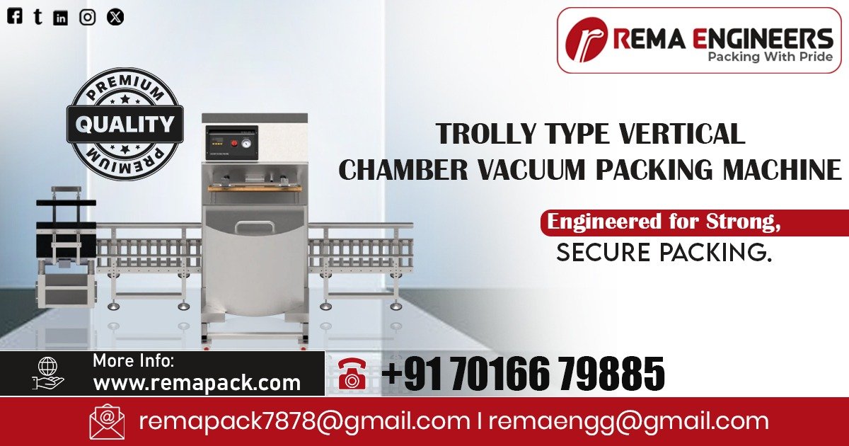 Trolley Type Vertical Chamber Vacuum Packing Machine in Rajasthan