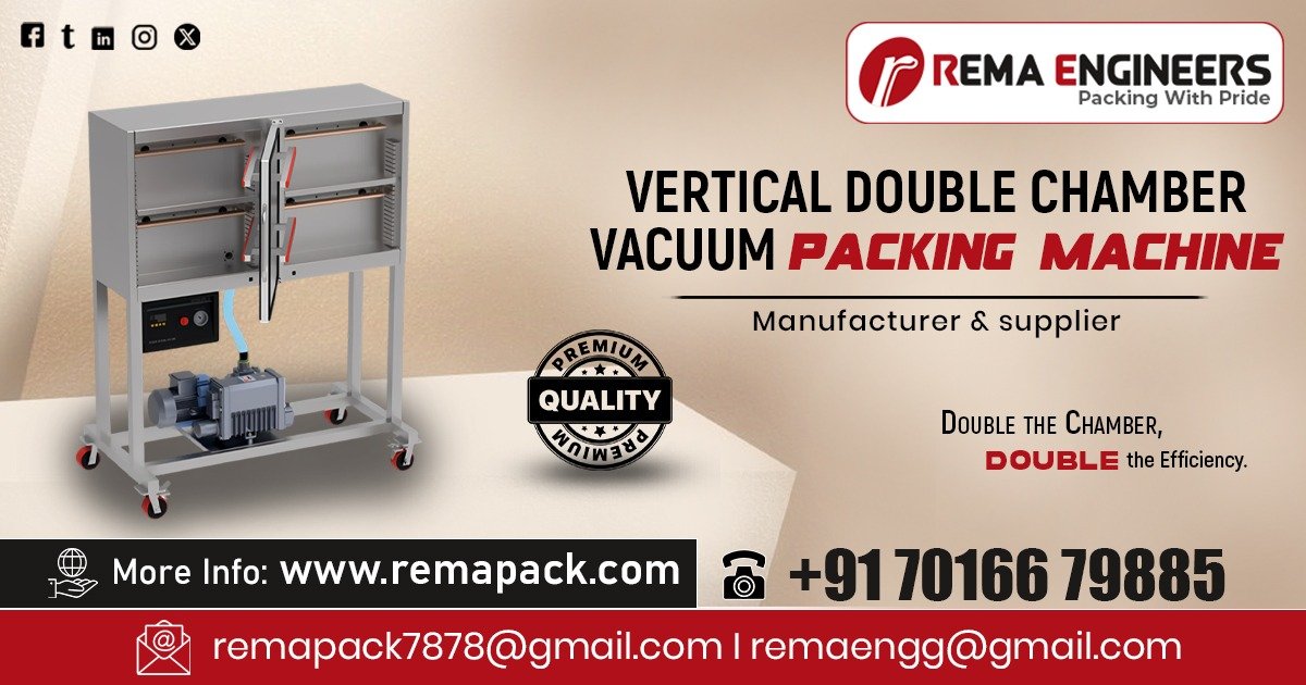 Vertical Double Chamber Vacuum Packing Machine in Uttar Pradesh