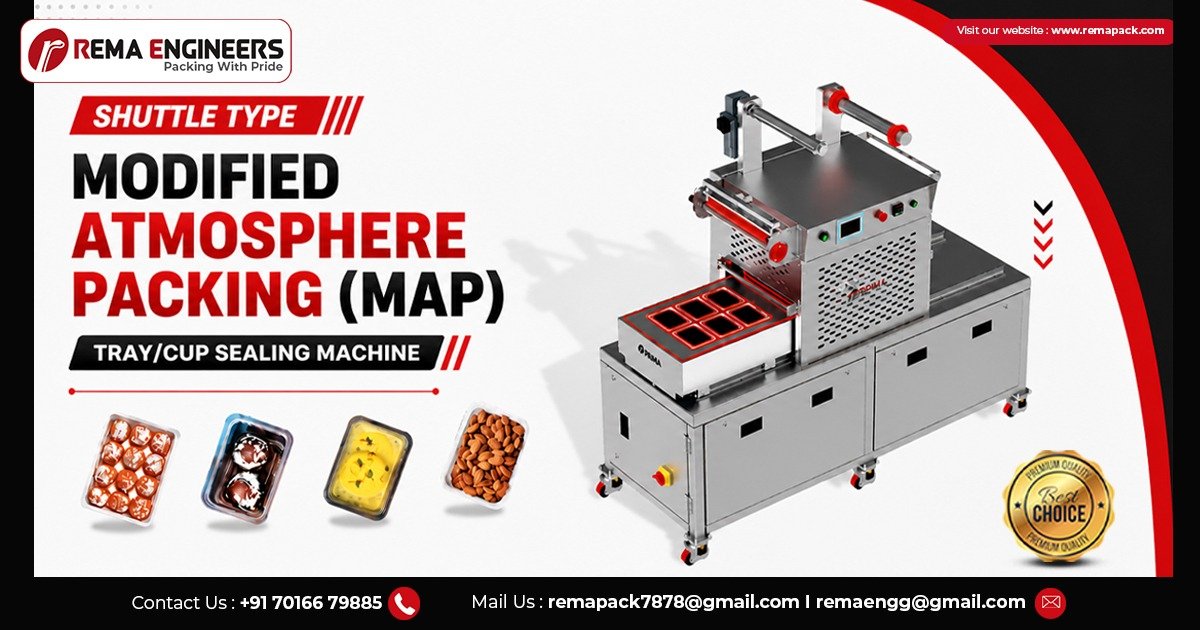 Shuttle Type Modified Atmosphere Packaging Machine In Assam by Rema Engineers
