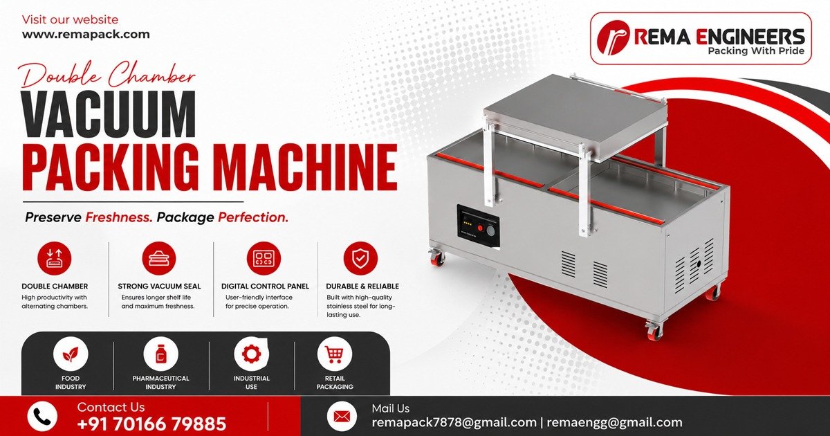 Heavy Duty Double Chamber Vacuum Packing Machine In Andhra Pradesh