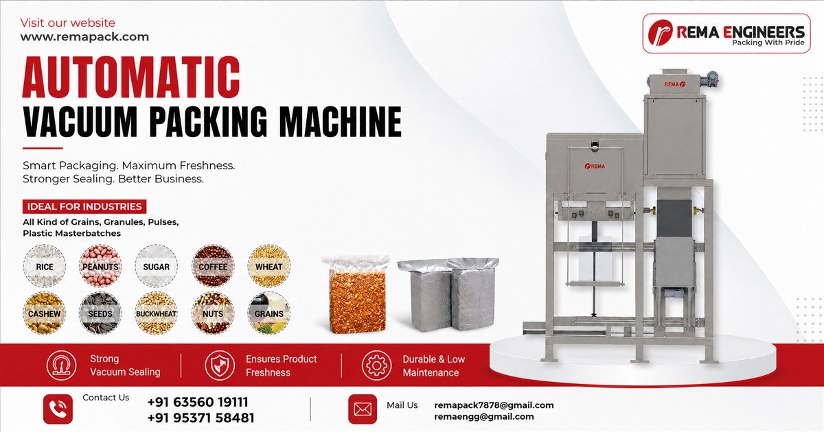 Automatic Vacuum Packing Machine Supplier In Punjab | Rema Engineers