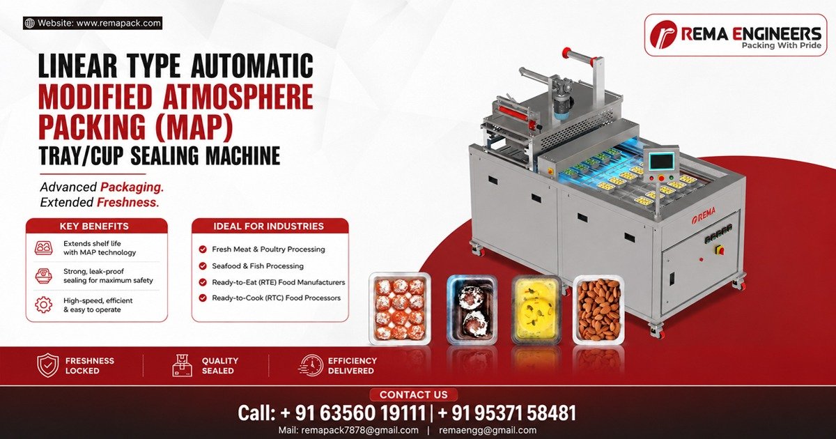 Modified Atmosphere Packaging (MAP) Tray and Cup Sealing Machine In UAE