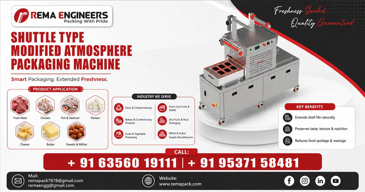 Shuttle Type Modified Atmosphere Packaging Machine In Canada