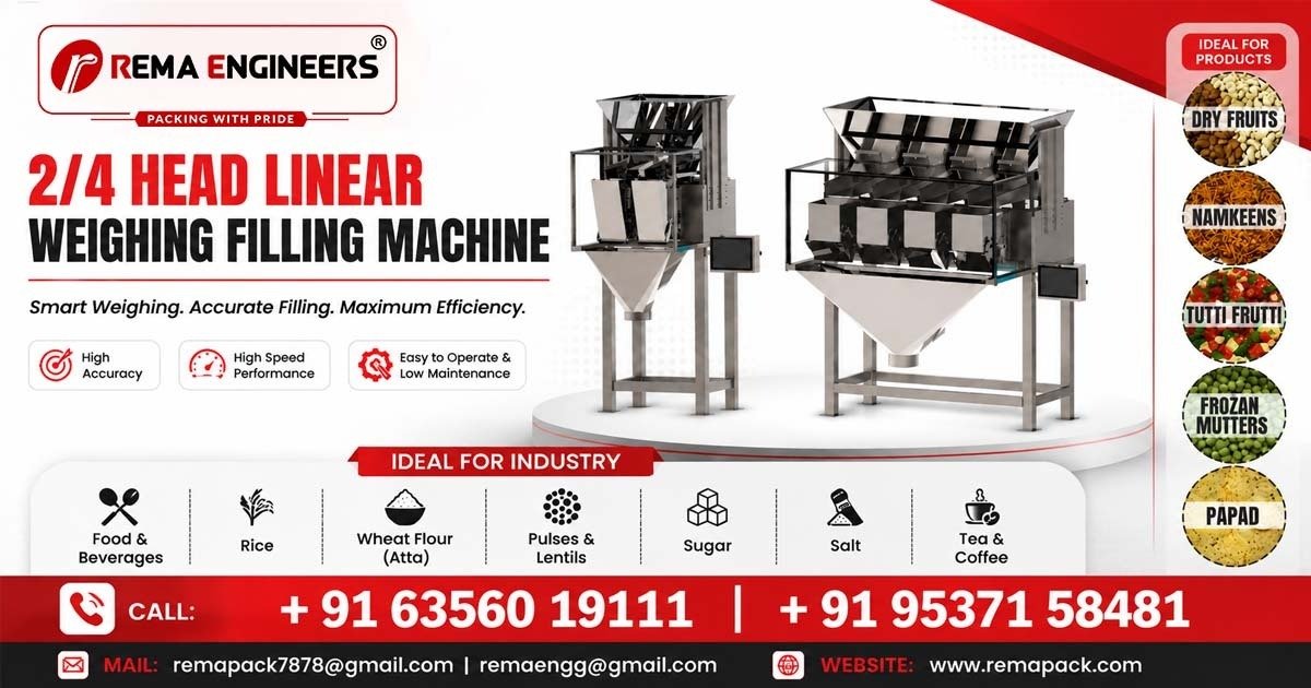 2/4 Head Linear Weighing Filling Machine In Punjab