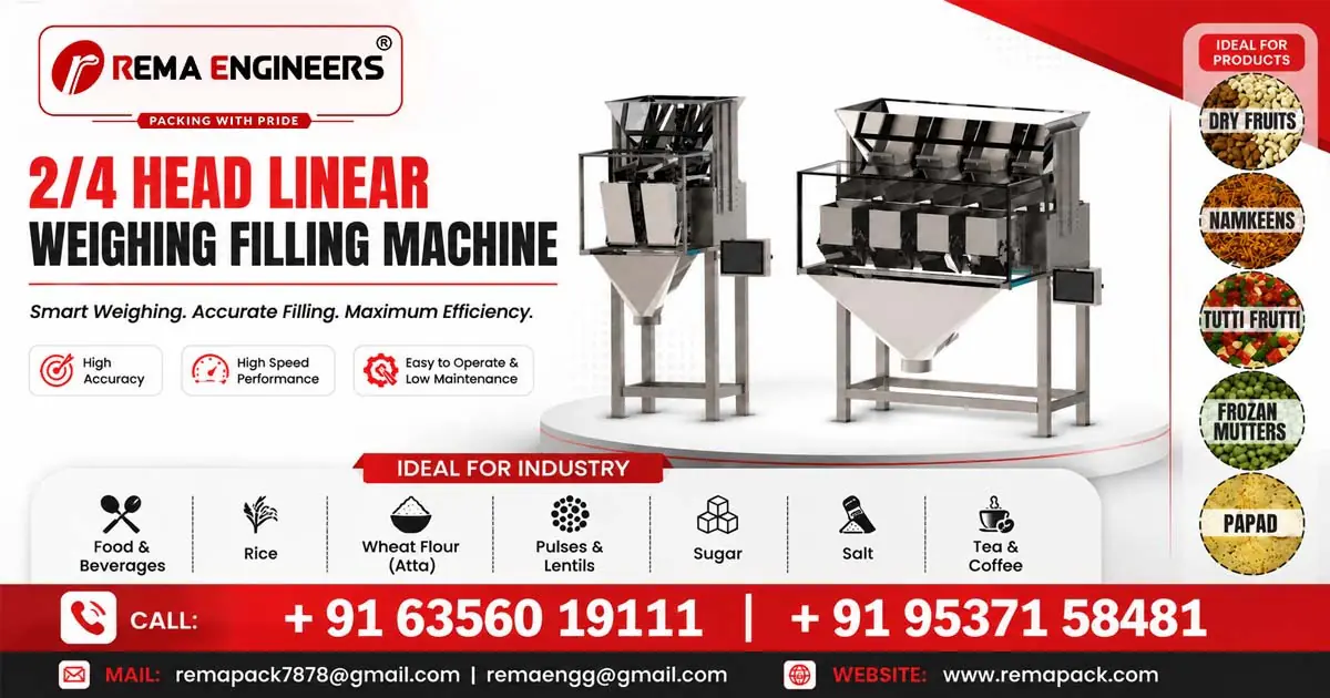 2/4 Head Linear Weighing Filling Machine In Punjab