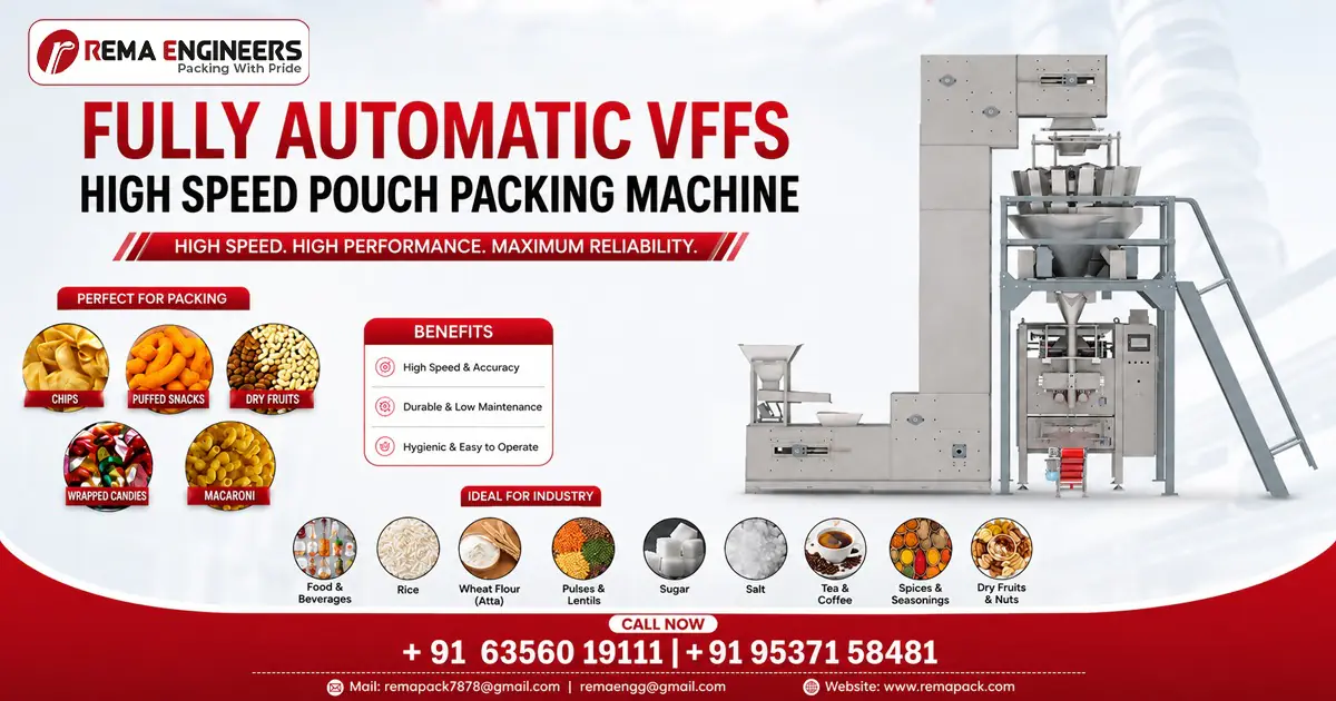 Fully Automatic VFFS High Speed Pouch Packing Machine In Chhattisgarh