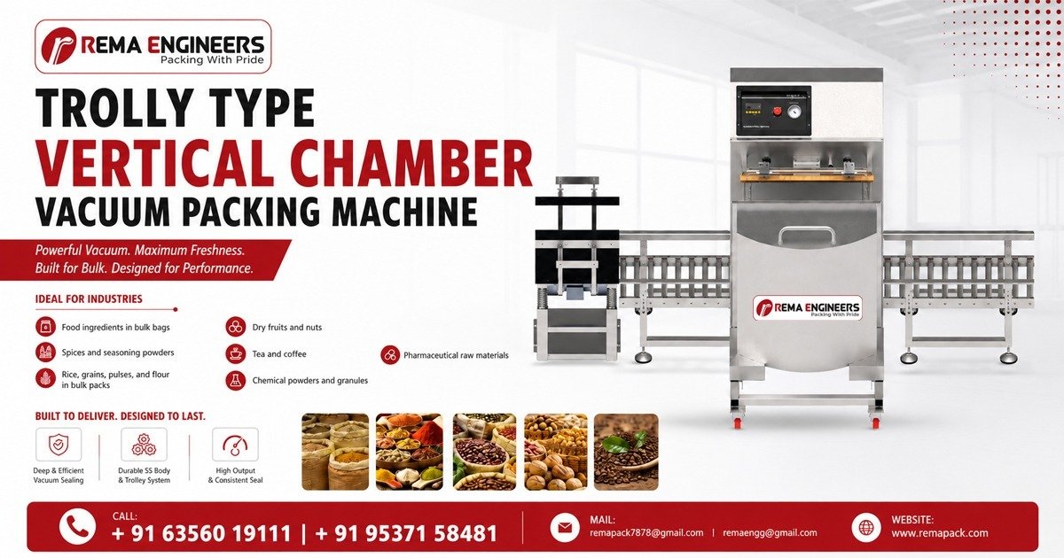 Trolly Type Vertical Chamber Vacuum Packing Machine In West Bengal
