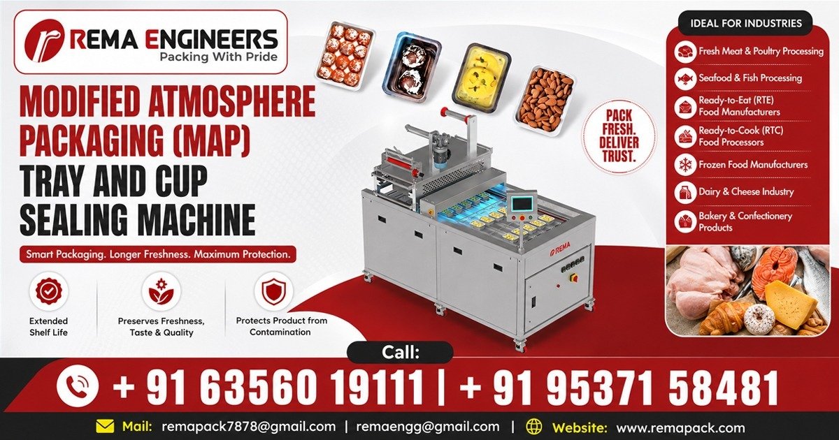 MAP Tray and Cup Sealing Machine In West Bengal
