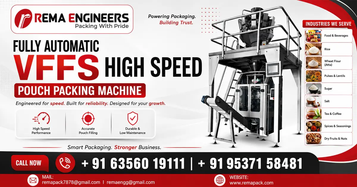 Fully Automatic VFFS High Speed Pouch Packing Machine In Saudi Arabia
