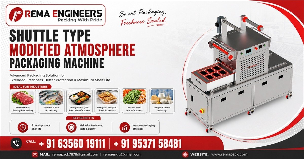 Shuttle Type Modified Atmosphere Packaging Machine In Uttar Pradesh