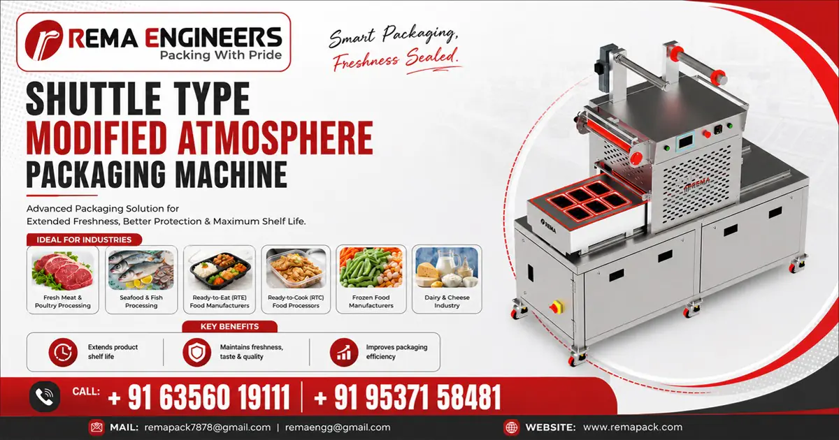 Shuttle Type Modified Atmosphere Packaging Machine In Uttar Pradesh