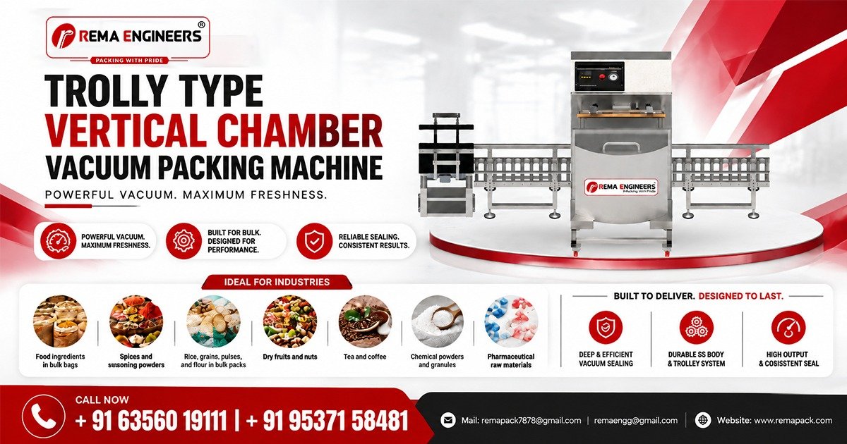Trolly Type Vertical Chamber Vacuum Packing Machine In Indonesia