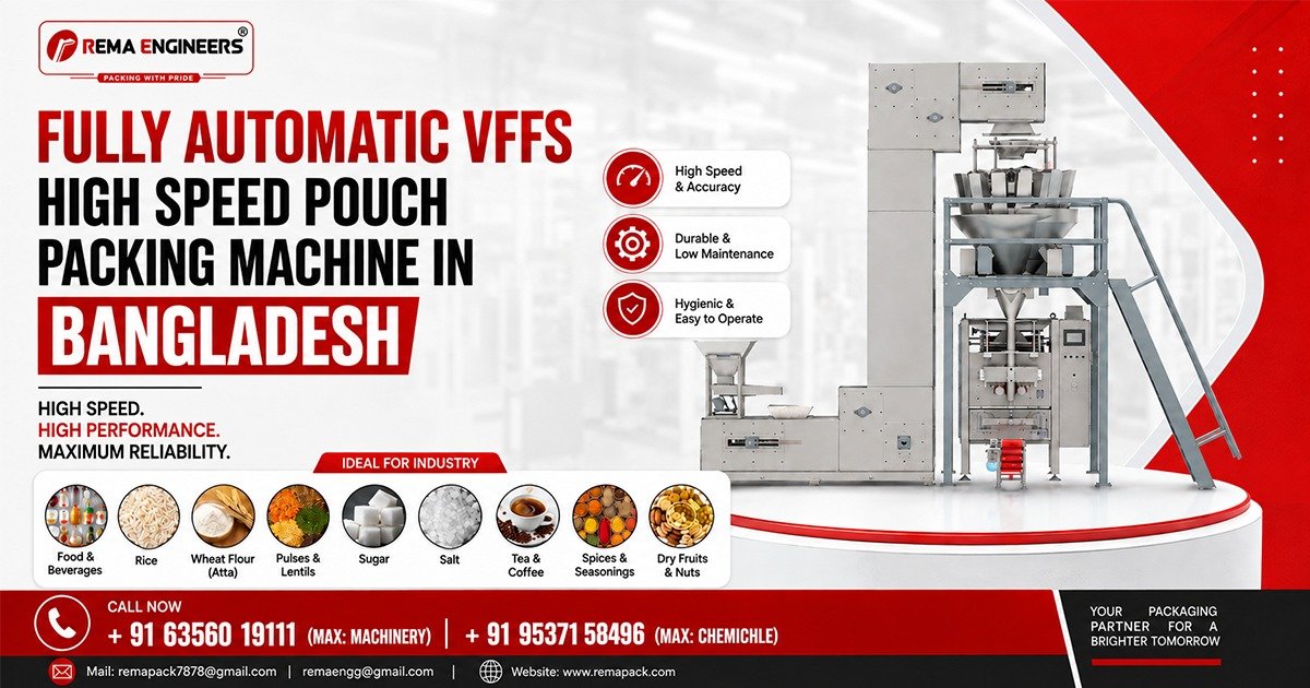 Fully Automatic VFFS High Speed Pouch Packing Machine In Bangladesh