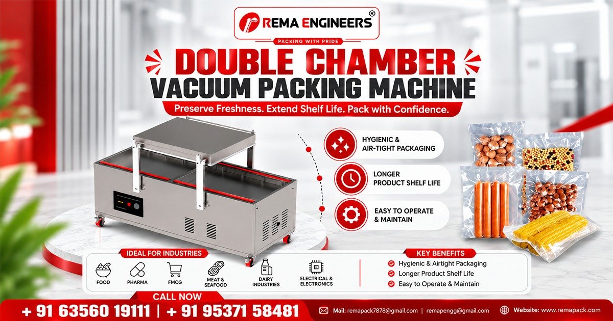 Double Chamber Vacuum Packing Machine In Telangana